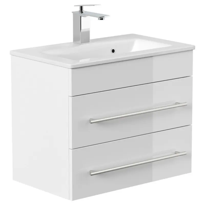 Waschtischkombi Portus Wei&szlig; Hochglanz B:60,6cm