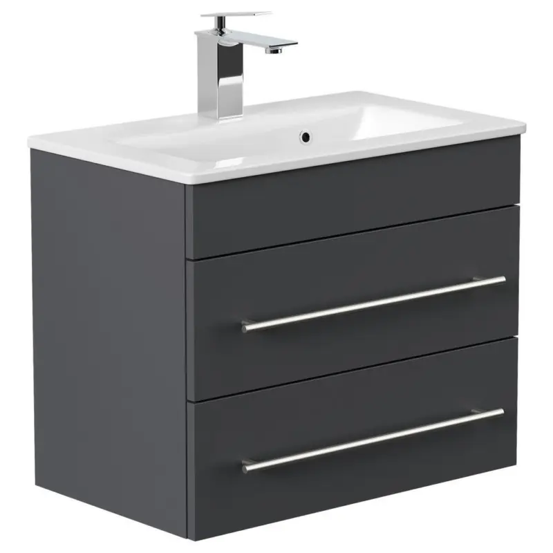 Waschtischkombi Portus Graphitfarben B: 60,6cm