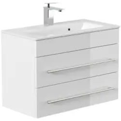 Waschtischkombi Portus Wei&szlig; Hg B: 70,4 cm