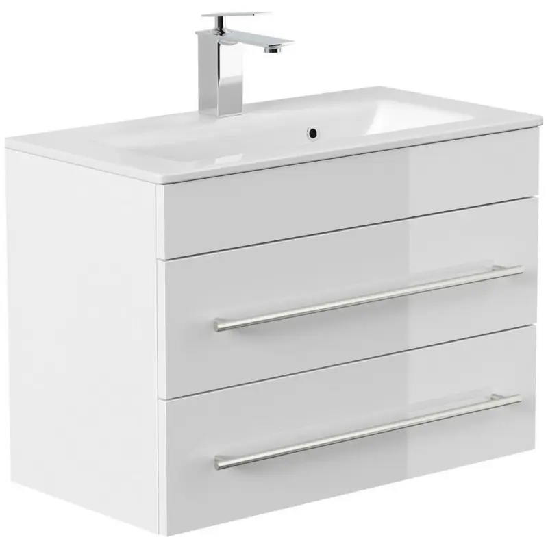 Waschtischkombi Portus Wei&szlig; Hg B: 70,4 cm