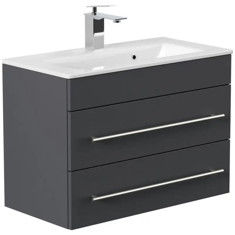 Waschtischkombi Portus Graphitfarben B: 70,4cm