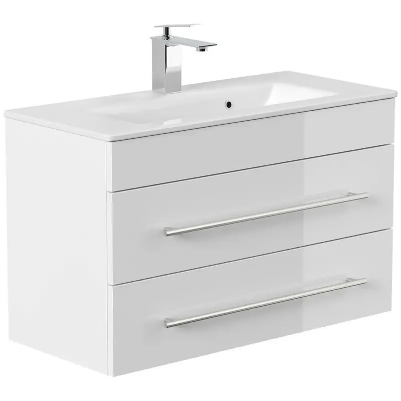 Waschtischkombi Portus Wei&szlig; Hg B: 80,4 cm