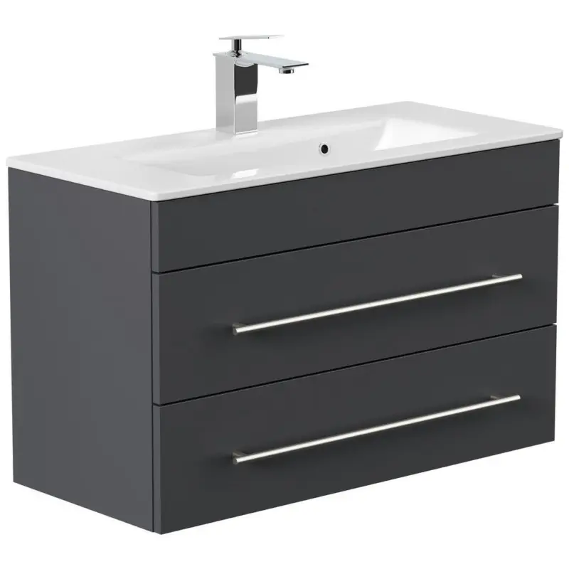 Waschtischkombi Portus Graphitfarben B: 80,4cm