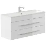 M&ouml;belix Waschtischkombi Portus Wei&szlig; Hg B: 100 cm