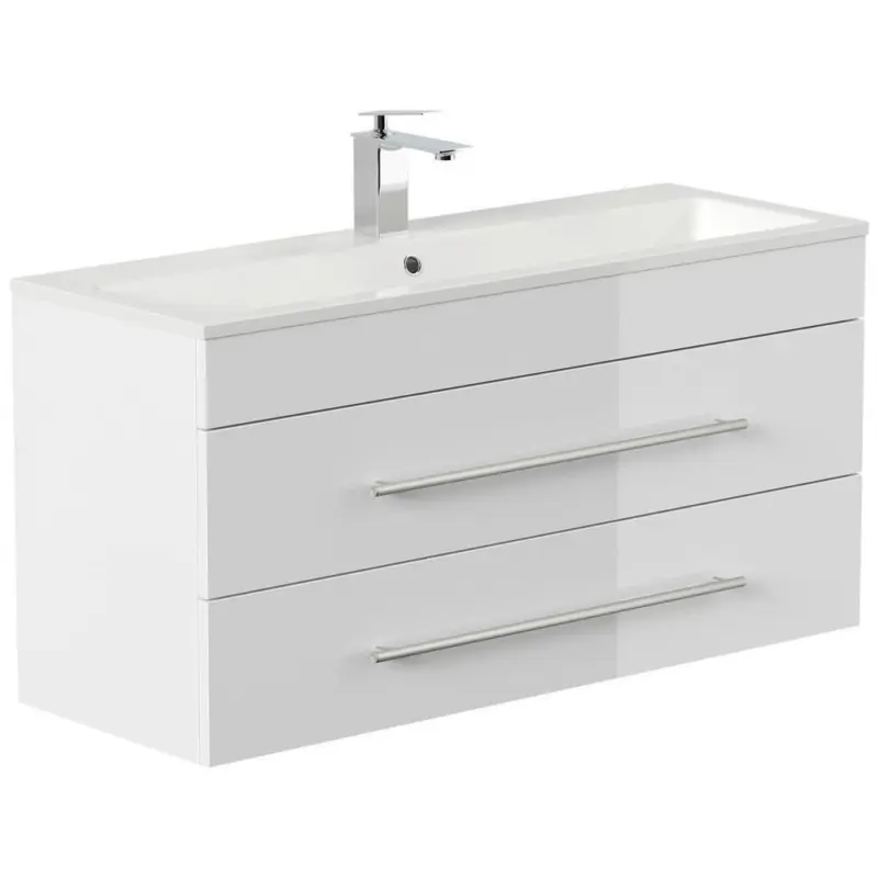 Waschtischkombi Portus Wei&szlig; Hg B: 100 cm