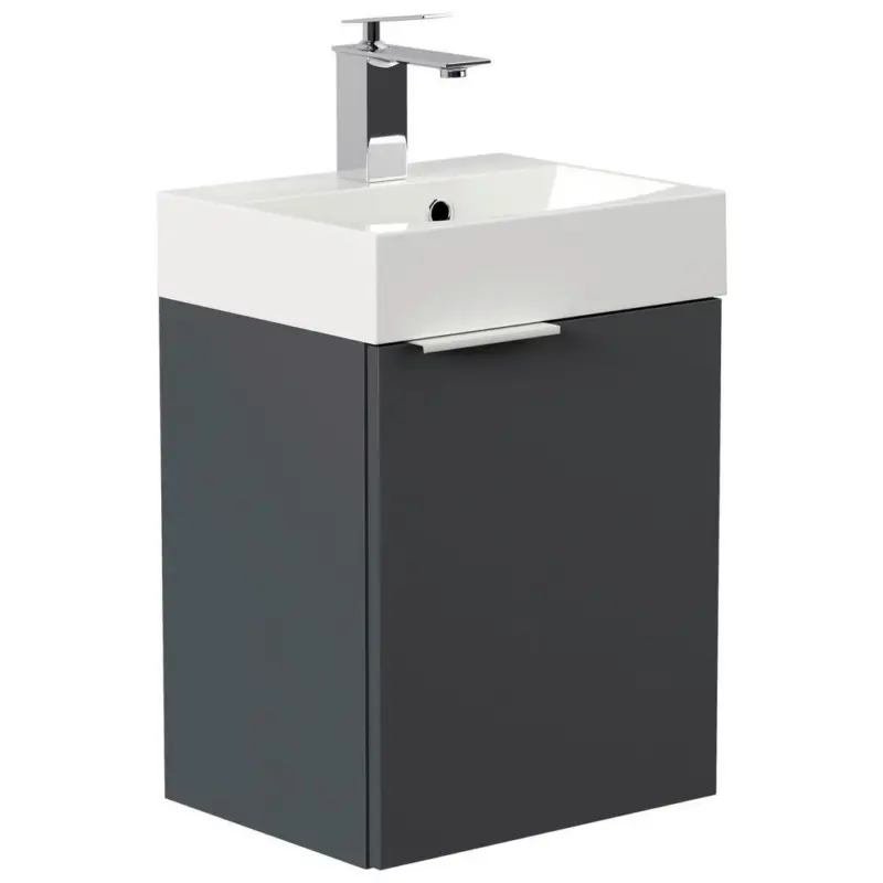 G&auml;stebad Cubi Graphitfarben B: 40 cm