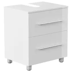 Waschbeckenunterschrank Mondial Wei&szlig; Hg B: 55 cm