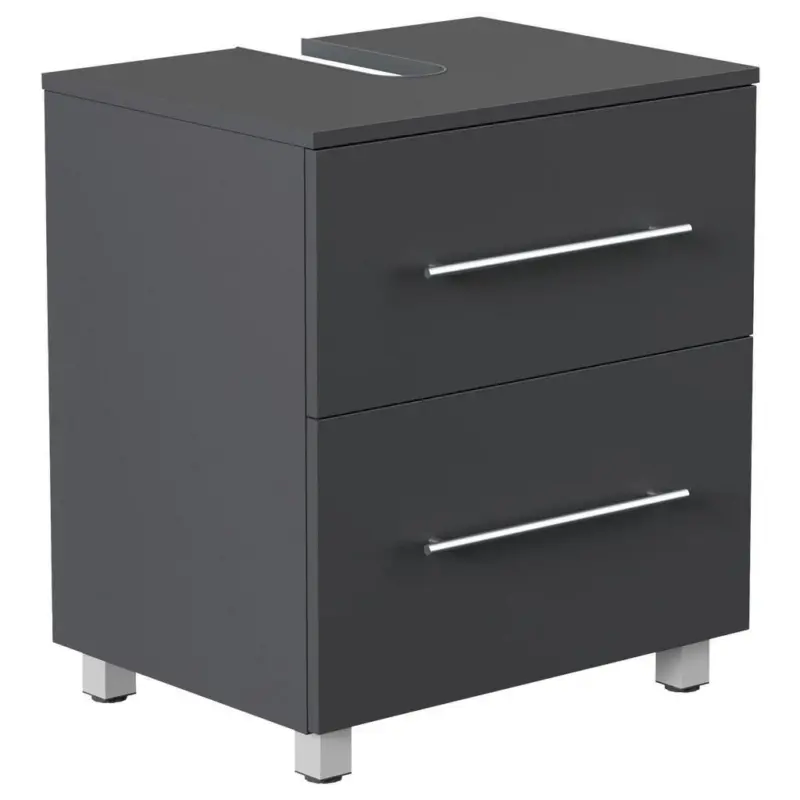 Waschbeckenunterschrank Mondial Graphitfarben B: 55 cm