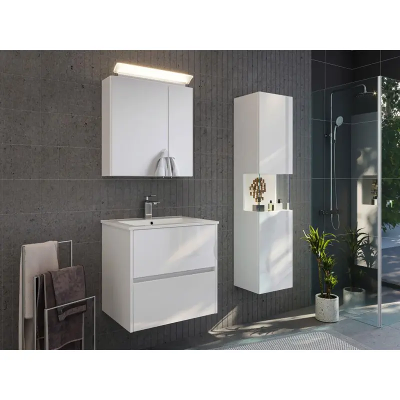 BADEZIMMER Limes, Wei&szlig; HG B: 60 cm