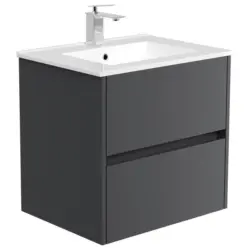 Waschtischkombi Limes Graphitfarben B: 61,5 cm