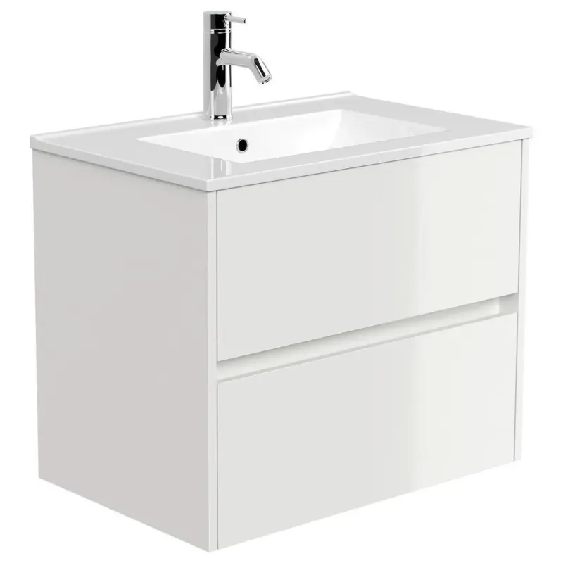 Waschtischkombi Limes Wei&szlig; Hg B: 71 cm