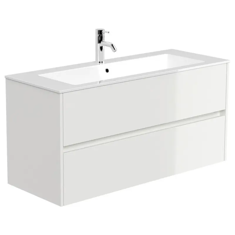 Waschtischkombi Limes Wei&szlig; Hg B: 120 cm