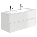 M&ouml;belix Waschtischkombi Limes Wei&szlig; Hg B: 120 cm