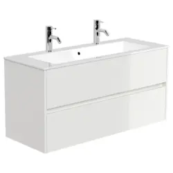 Waschtischkombi Limes Wei&szlig; Hg B: 120 cm