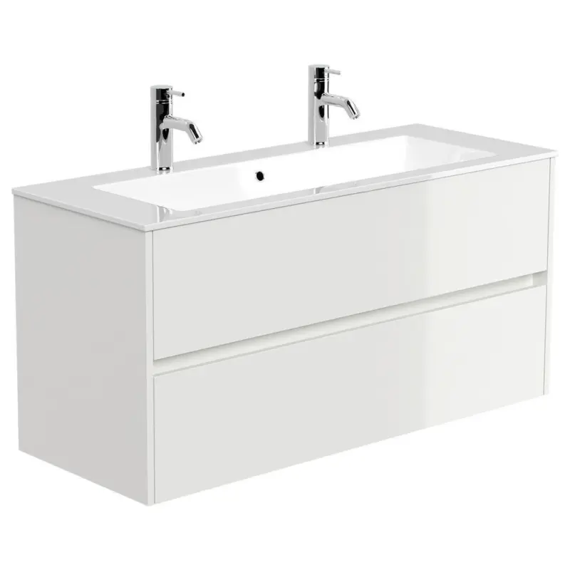 Waschtischkombi Limes Wei&szlig; Hg B: 120 cm