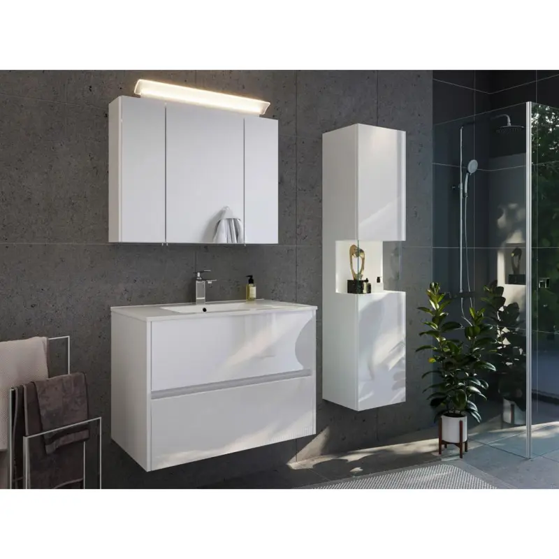 BADEZIMMER Limes, Wei&szlig; HG B: 80 cm