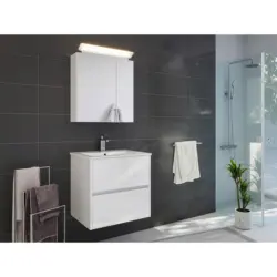 BADEZIMMER Limes Wei&szlig; Hochglanz B: 60cm