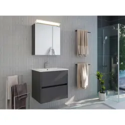 BADEZIMMER Limes Graphitfarben B: 60cm