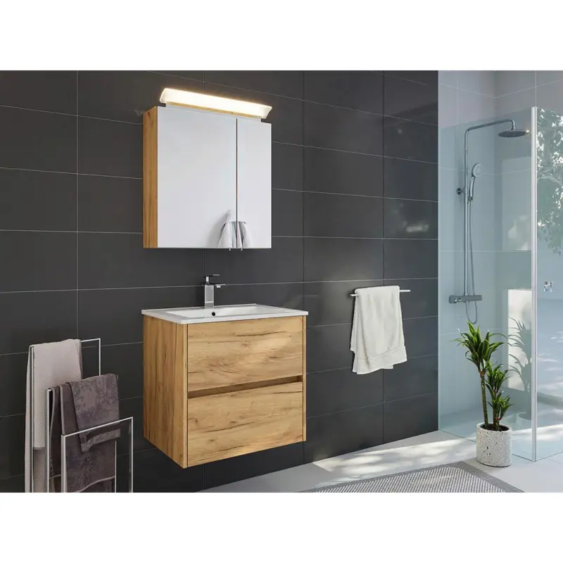 BADEZIMMER Limes Eichefarben B: 60cm