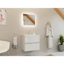 BADEZIMMER Limes Wei&szlig; Hochglanz B: 60cm