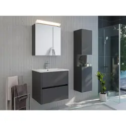 BADEZIMMER Limes, Graphitfarben B: 60cm