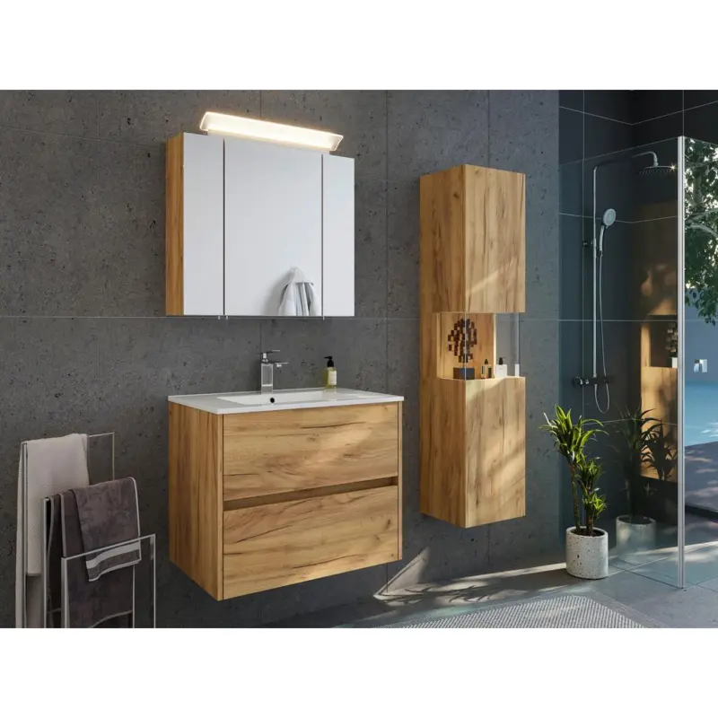 BADEZIMMER Limes, Eichefarben B: 70 cm