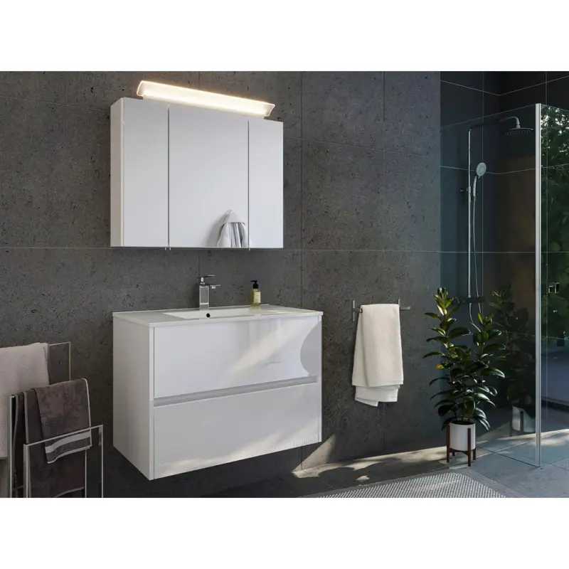 BADEZIMMER Limes, Wei&szlig; HG B: 80 cm