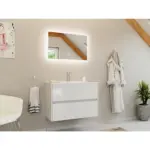 M&ouml;belix BADEZIMMER Limes, wei&szlig; HG B: 80 cm
