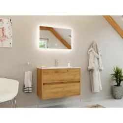 BADEZIMMER Limes, Eichefarben B: 80 cm