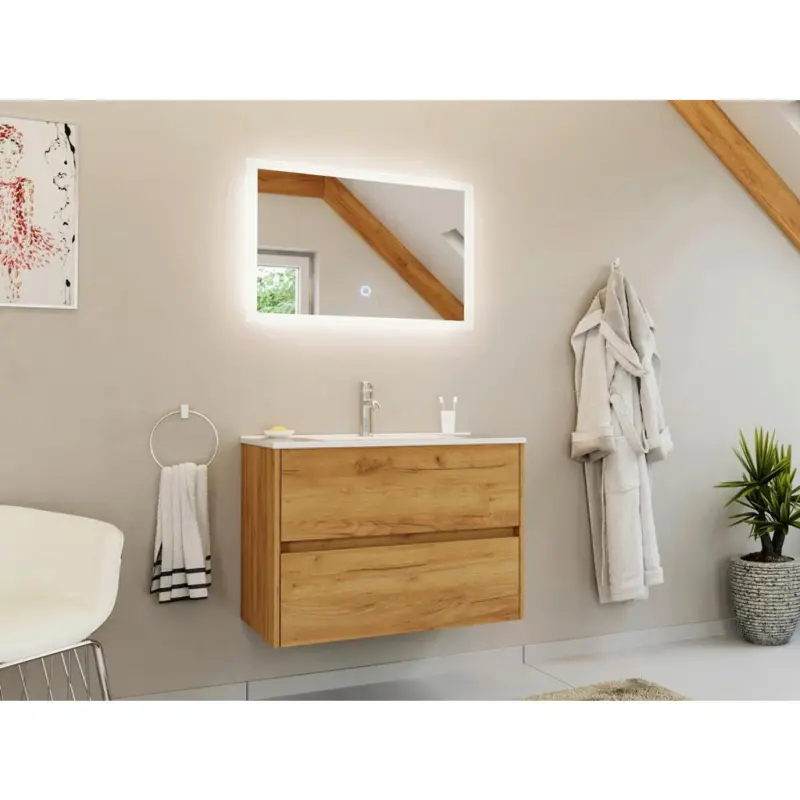 BADEZIMMER Limes, Eichefarben B: 80 cm