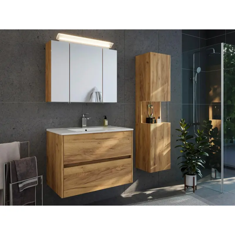 BADEZIMMER Limes, Eichefabren B: 80 cm