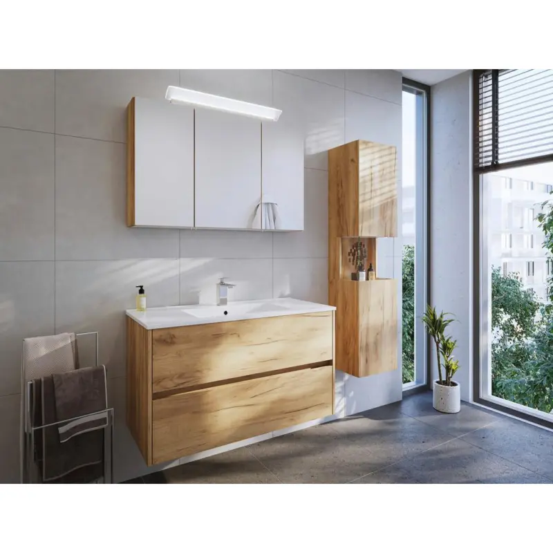 BADEZIMMER Limes, Eichefarben B: 100 cm