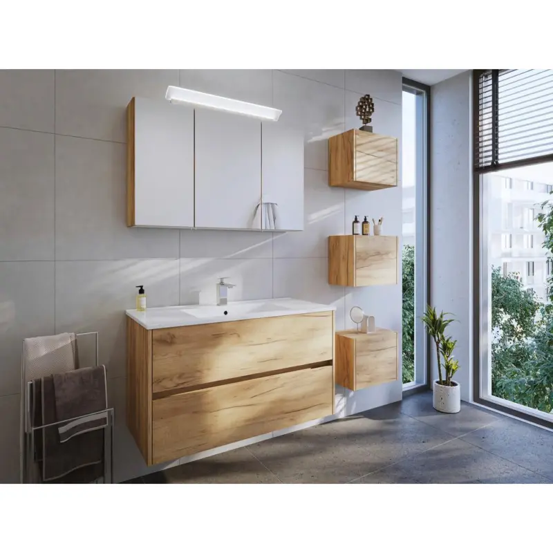 BADEZIMMER Limes, Eichefarben B: 100 cm