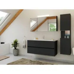 BADEZIMMER Limes, Graphitfarben B: 120 cm