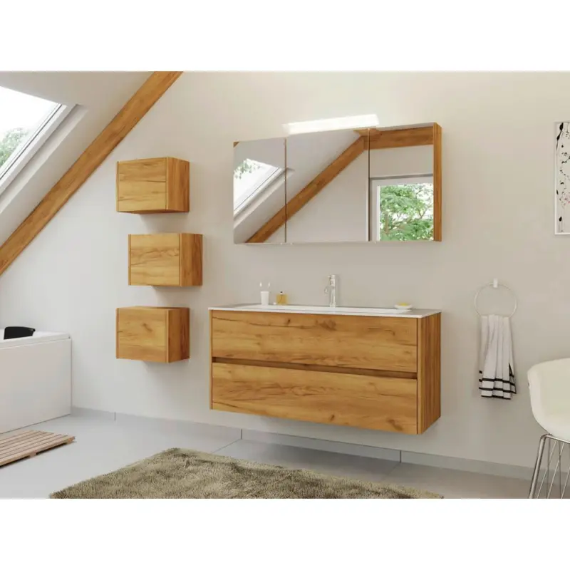 BADEZIMMER Limes, Eichefarben B: 120 cm
