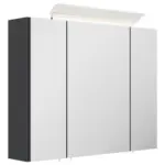 M&ouml;belix Spiegelschrank Graphitfarben B: 80 cm