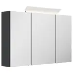 M&ouml;belix Spiegelschrank Graphitfarben B: 100 cm