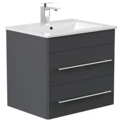 Waschtischkombi Apollo Graphitfarben B: 61,5 cm