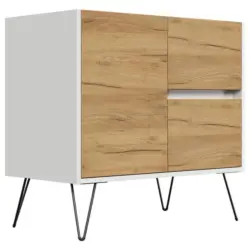 Sideboard Posseik Industrial Eichefarben/Wei&szlig; B: 79 cm