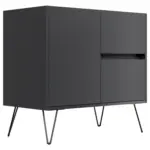M&ouml;belix Sideboard Posseik Industrial Eichefarben/Graphit B: 79 cm