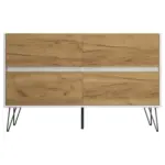 M&ouml;belix Sideboard Posseik Industrial Wei&szlig;/Eichefarben B: 119 cm