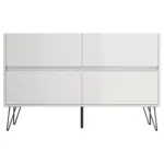 M&ouml;belix Sideboard Posseik Industrial Wei&szlig;/Eichefarben B: 119 cm