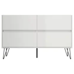 Sideboard Posseik Industrial Wei&szlig;/Eichefarben B: 119 cm