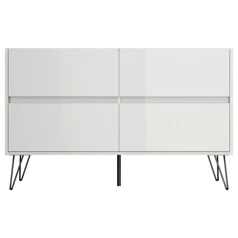 Sideboard Posseik Industrial Wei&szlig;/Eichefarben B: 119 cm