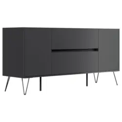 Sideboard Posseik Industrial Graphitfarben B: 155 cm