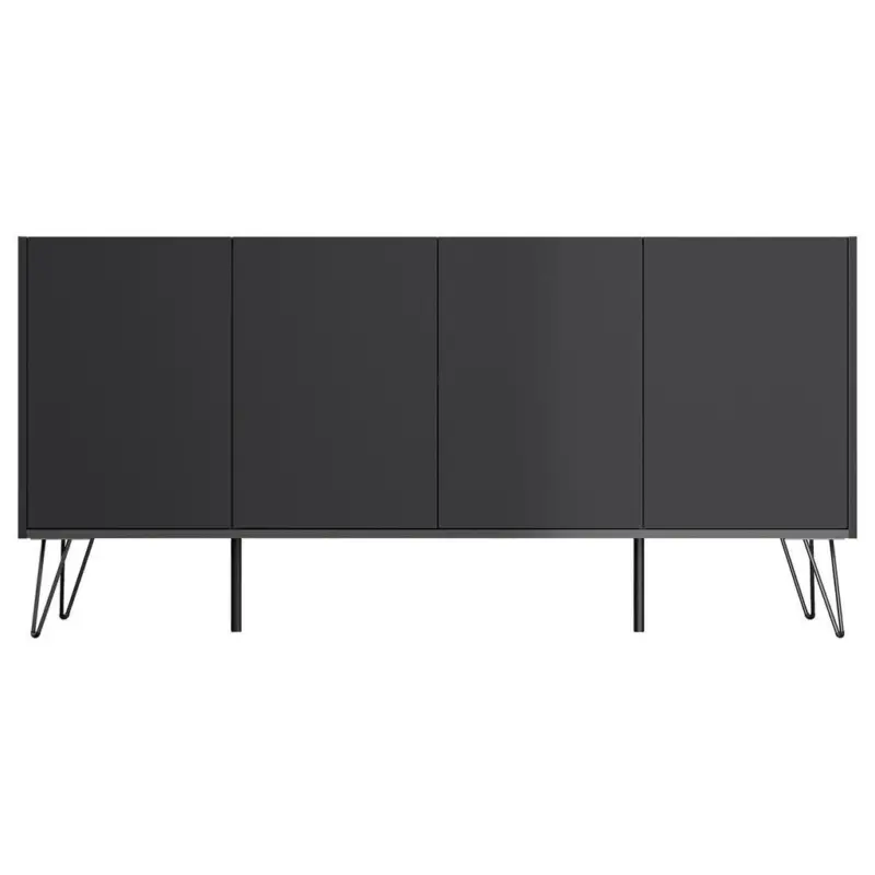 Sideboard Posseik Industrial Graphitfarben B: 155 cm