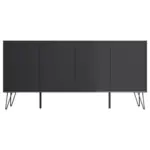 M&ouml;belix Sideboard Posseik Industrial Graphitfarben/Eiche B: 155 cm