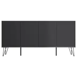 Sideboard Posseik Industrial Graphitfarben/Eiche B: 155 cm