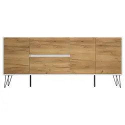 Sideboard Posseik Industrial Eichefarben/Wei&szlig; B: 177 cm