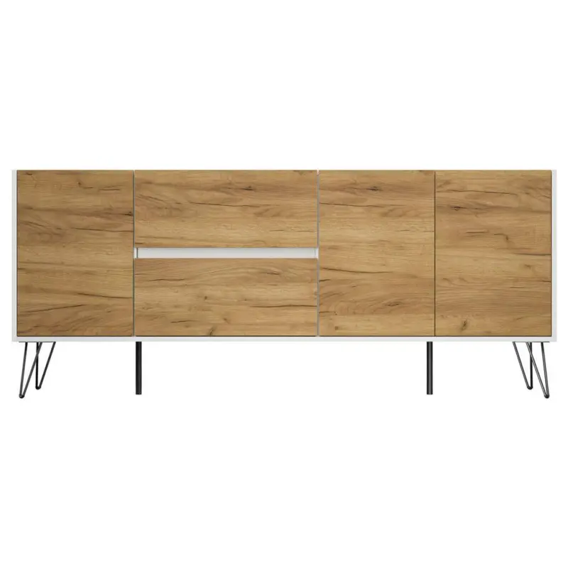 Sideboard Posseik Industrial Eichefarben/Wei&szlig; B: 177 cm